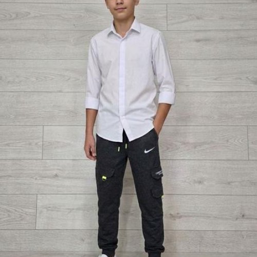 Штаны спорт MMZ (12-15) M060 black (деми) MMZ M060 black