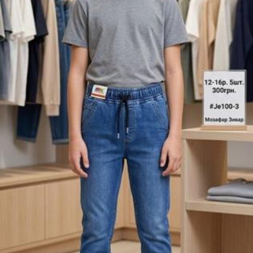 Джинсы MMZ (12-16) JE100-3 blue (деми) MMZ JE100-3 blue