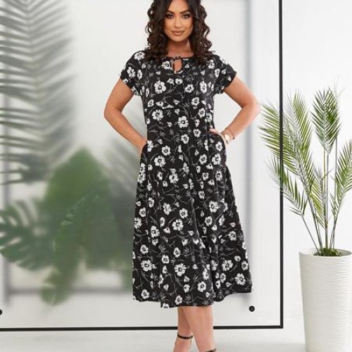 Платье Deliv (L-2XL) 557 black (лето) Deliv 557 black