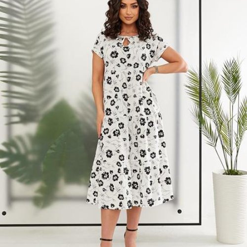 Платье Deliv (L-2XL) 557 white (лето) Deliv 557 white