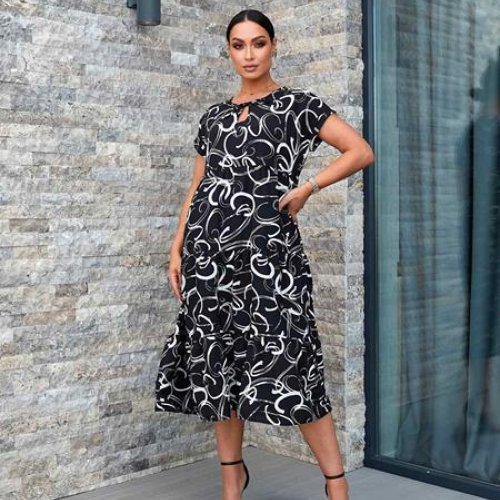 Платье Deliv (L-2XL) 557-1 black (лето) Deliv 557-1 black