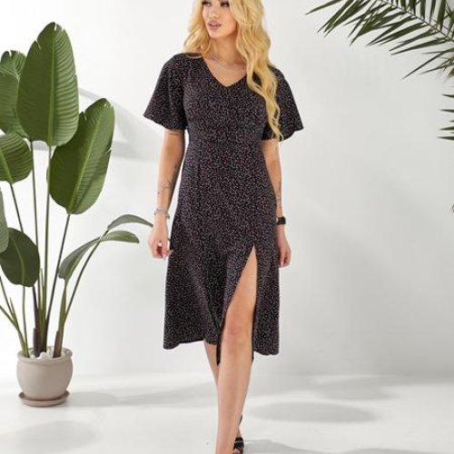 Платье Deliv (S-XL) 563-2 black (лето) Deliv 563-2 black