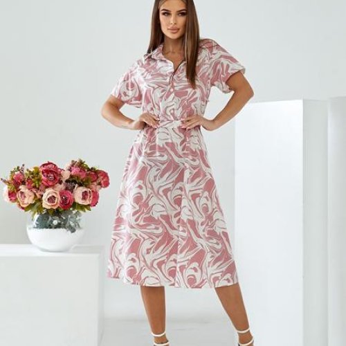 Платье Deliv (S-XL) 572 powder (лето) Deliv 572 powder