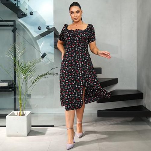 Платье Deliv (M-2XL) 578 black (лето) Deliv 578 black