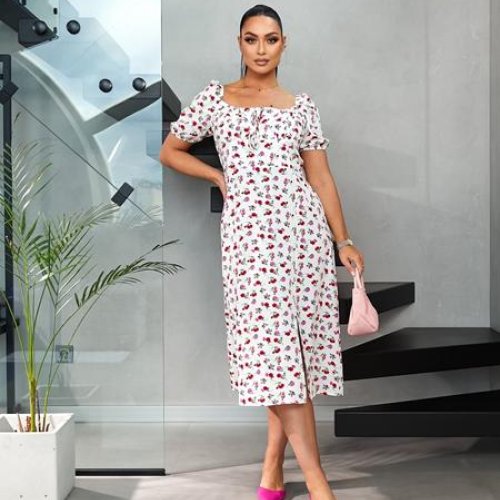 Платье Deliv (M-2XL) 578 white (лето) Deliv 578 white