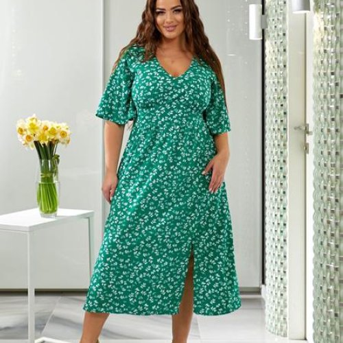 Платье Deliv (XL-4XL) 600 green (лето) Deliv 600 green