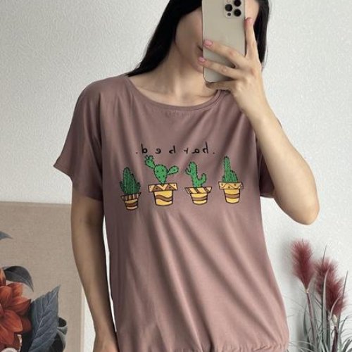 Футболка FSN (48-54) 1284 brown (лето) FSN 1284 brown