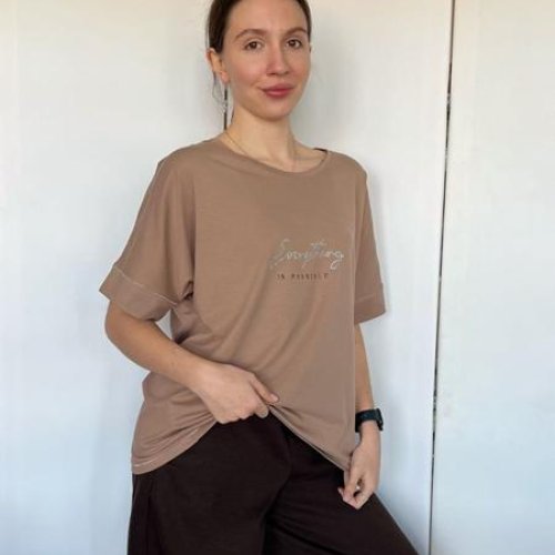 Футболка FSN (54-66) 2824 beige (лето) FSN 2824 beige