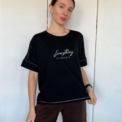 Футболка FSN (54-66) 2824 black (лето) FSN 2824 black