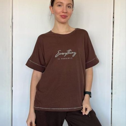 Футболка FSN (54-66) 2824 brown (лето) FSN 2824 brown