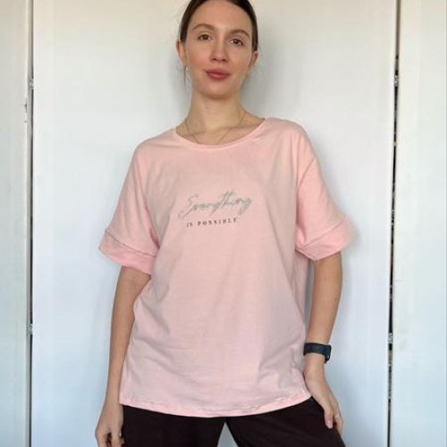 Футболка FSN (54-66) 2824 pink (лето) FSN 2824 pink