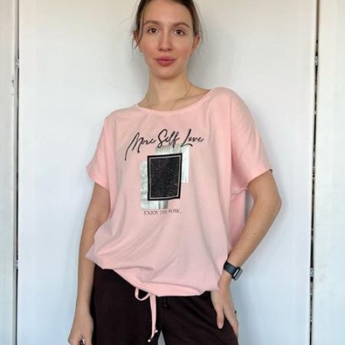 Футболка FSN (48-54) 2831 pink (лето) FSN 2831 pink