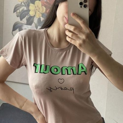 Футболка FSN (42-48) 6316 beige (лето) FSN 6316 beige