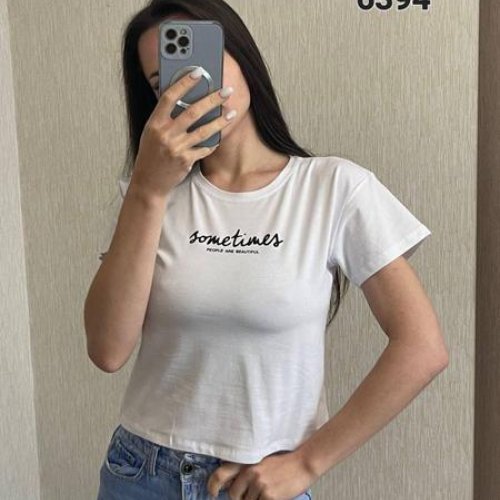 Футболка FSN (42-48) 6394 white (лето) FSN 6394 white