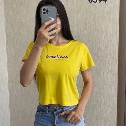 Футболка FSN (42-48) 6394 yellow (лето) FSN 6394 yellow