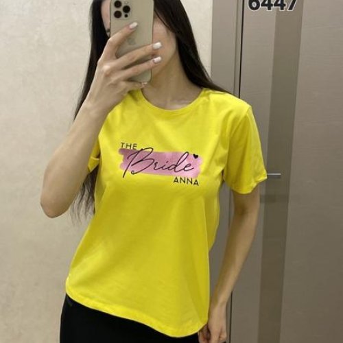 Футболка FSN (42-48) 6447 yellow (лето) FSN 6447 yellow