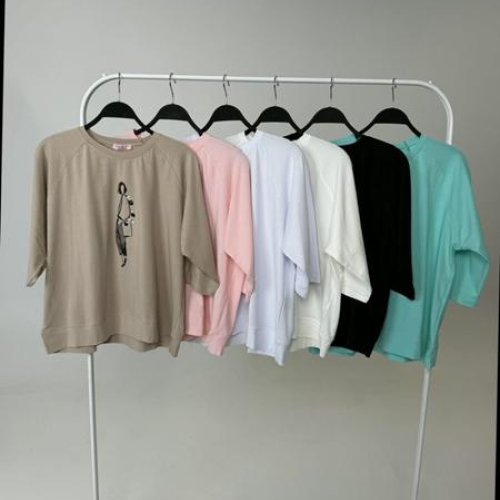 Футболка FSN (48-54) 6523 beige (лето) FSN 6523 beige