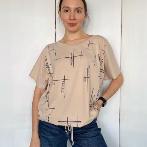 Футболка FSN (M-L) 6535 beige (лето) FSN 6535 beige