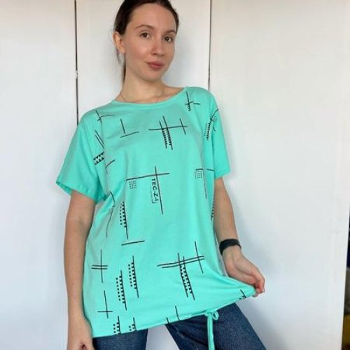 Футболка FSN (M-L) 6535 l.blue (лето) FSN 6535 l.blue