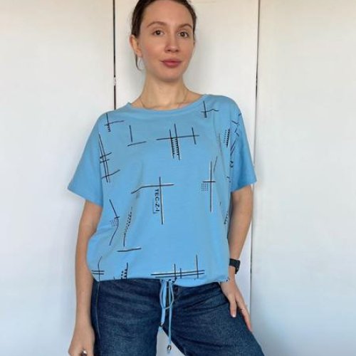 Футболка FSN (M-L) 6535-1 l.blue (лето) FSN 6535-1 l.blue