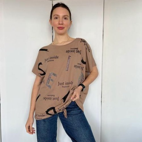 Футболка FSN (M-L) 6537 brown (лето) FSN 6537 brown