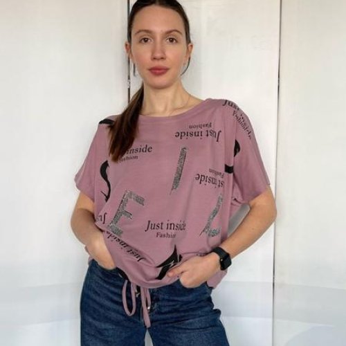 Футболка FSN (M-L) 6537 d.powder (лето) FSN 6537 d.powder