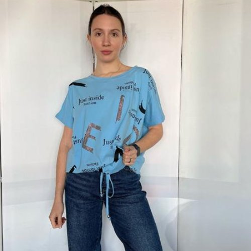 Футболка FSN (M-L) 6537 l.blue (лето) FSN 6537 l.blue