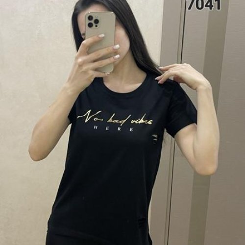 Футболка FSN (42-48) 7041 black (лето) FSN 7041 black