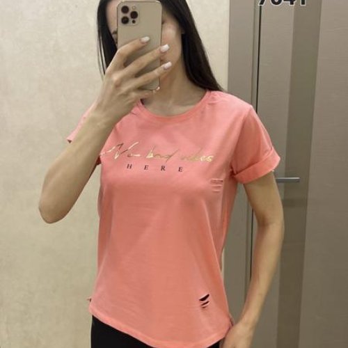 Футболка FSN (42-48) 7041 orange (лето) FSN 7041 orange