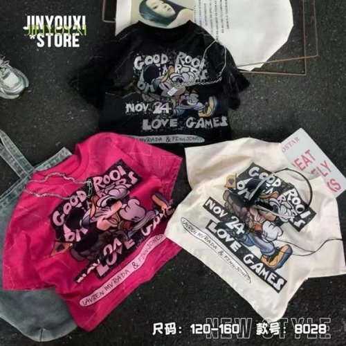 Футболка Delfinka (120-160) 8028 black (лето) Delfinka 8028 black