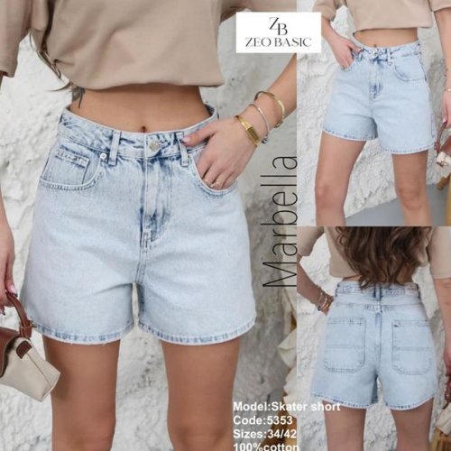 Шорты Jeans Style (34-42) 5353 l.blue (лето) Jeans Style 5353 l.blue