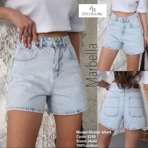 Шорты Jeans Style (34-42) 5355 l.blue (лето) Jeans Style 5355 l.blue