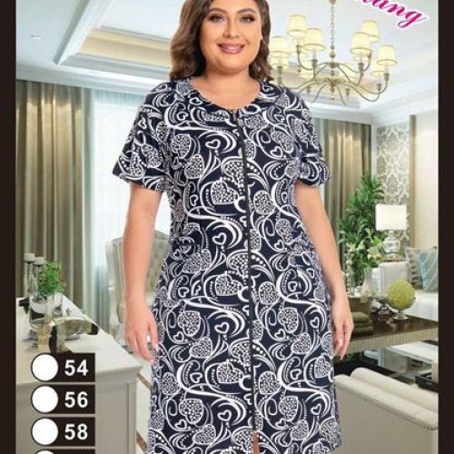 Халат Anion (54-62) 1325 navy-white (лето) Anion 1325 navy-white