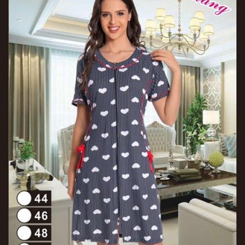 Халат Anion (44-52) 907 black-white (лето) Anion 907 black-white