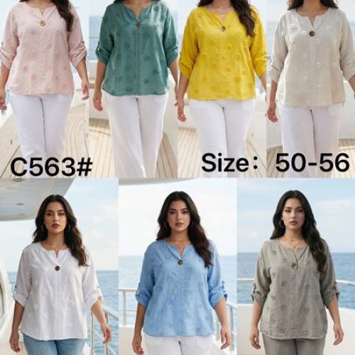 Блузка Estima (50-56) C563 l.blue (лето) Estima C563 l.blue