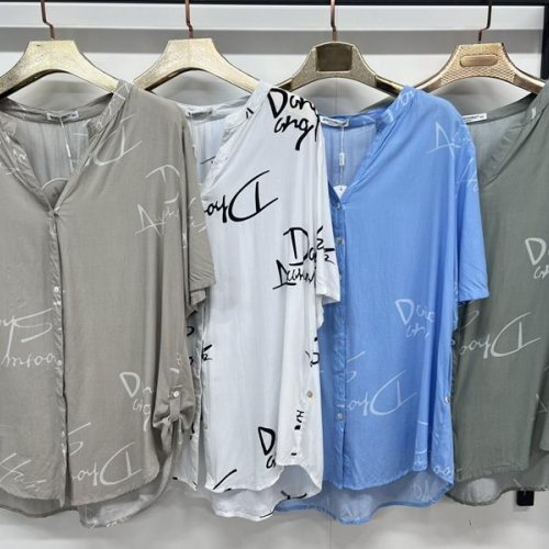 Рубашка Estima (L-4XL) 7381 grey (лето) Estima 7381 grey