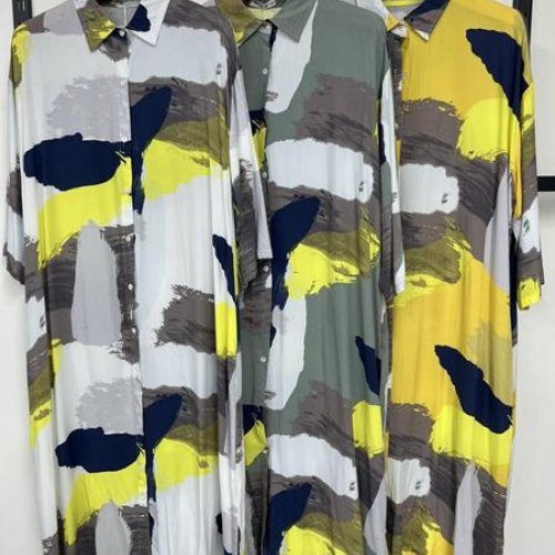 Платье Estima (3XL-7XL) 26491 khaki (лето) Estima 26491 khaki