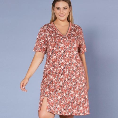 Ночнушка Trikotag (2XL-5XL) 6367 beige (лето) Trikotag 6367 beige