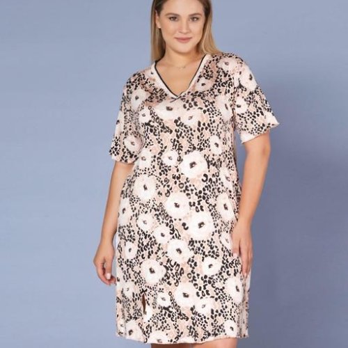 Ночнушка Trikotag (2XL-5XL) 6365 beige (лето) Trikotag 6365 beige