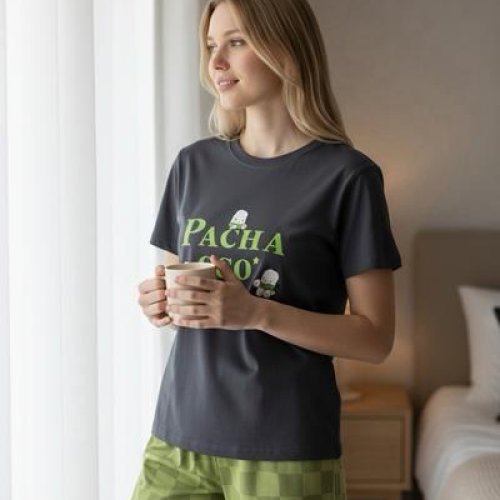 Пижама Trikotag (M-2XL) T552 black (лето) Trikotag T552 black