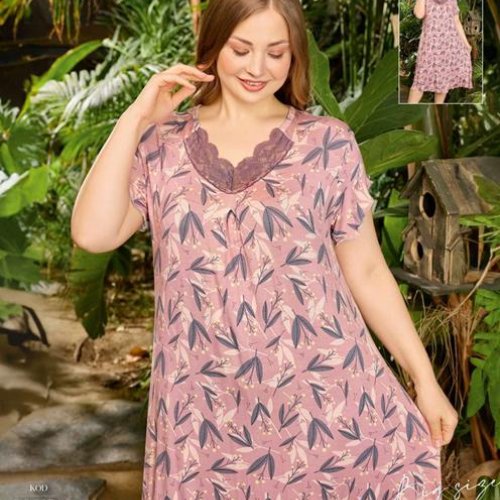 Ночнушка Trikotag (2XL-5XL) 800174 pink (лето) Trikotag 800174 pink