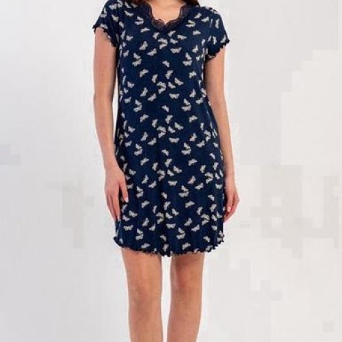 Ночнушка Trikotag (S-XL) T515 navy (лето) Trikotag T515 navy