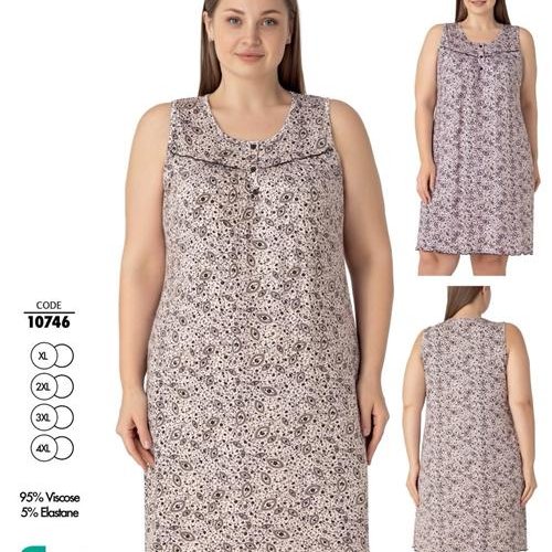 Ночнушка Trikotag (XL-4XL) 10746 powder (лето) Trikotag 10746 powder