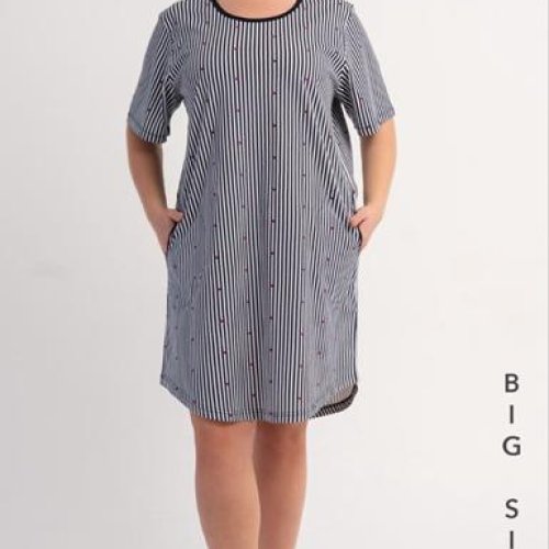 Ночнушка Trikotag (XL-4XL) T611 grey (лето) Trikotag T611 grey