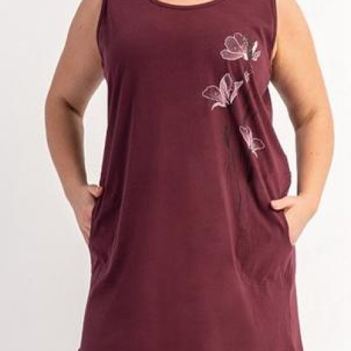 Ночнушка Trikotag (5XL-7XL) 601191 wine (лето) Trikotag 601191 wine