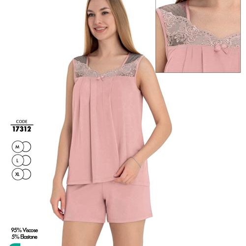 Пижама Trikotag (M-XL) 17312 powder (лето) Trikotag 17312 powder