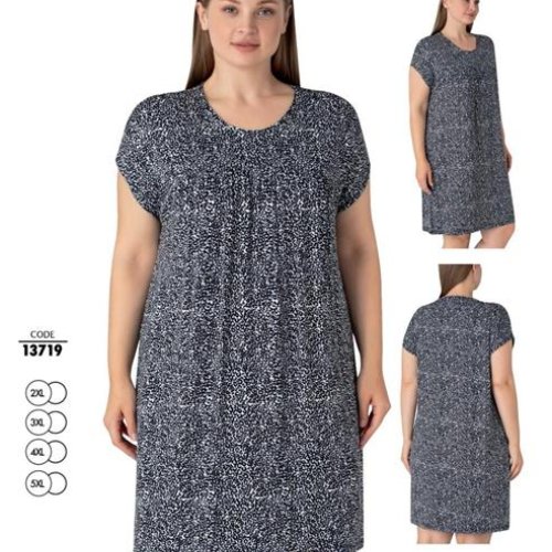 Ночнушка Trikotag (2XL-5XL) 13719 d.grey (лето) Trikotag 13719 d.grey