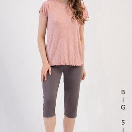 Пижама Trikotag (XL-4XL) T596 pink (лето) Trikotag T596 pink