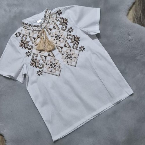 Вышиванка Limerense (152-176) DD184 white (лето) Limerense DD184 white