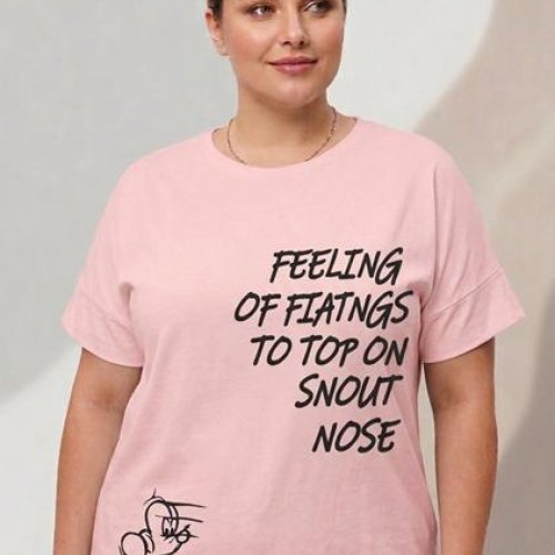 Футболка Newe (4XL-5XL) 400-1 pink (лето) Newe 400-1 pink